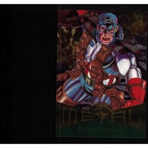 Fleer 1995 Marvel Metal #11 Captain America Steve Rogers Base Set Card